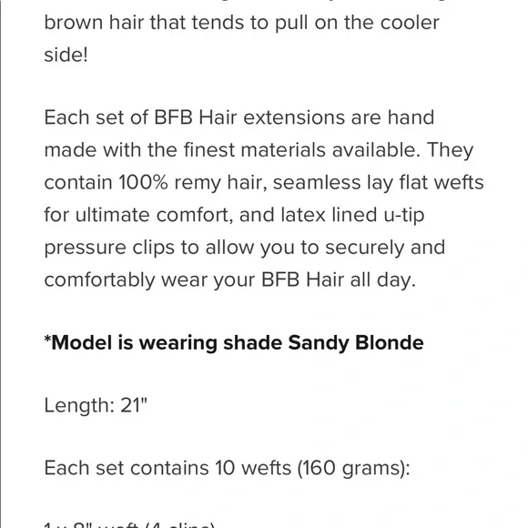 BFB Hair Classic 21” Clip In Extension Set - Shade Brownstone